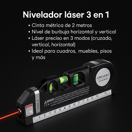 LaserTool Pro, Medí y nivelá sin errores (30% OFF)