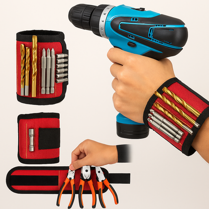 Muñequera Magnética™ – No más herramientas perdidas mientras trabajás (30% OFF)