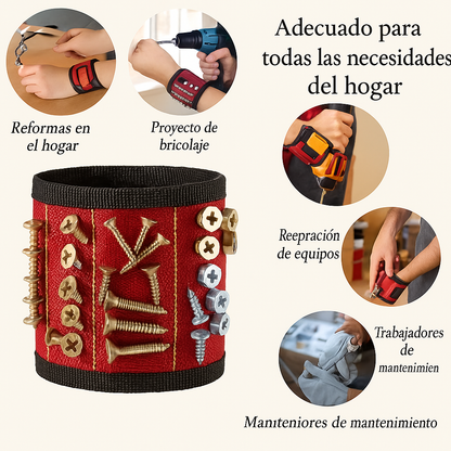 Muñequera Magnética™ – No más herramientas perdidas mientras trabajás (30% OFF)