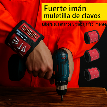 Muñequera Magnética™ – No más herramientas perdidas mientras trabajás (30% OFF)