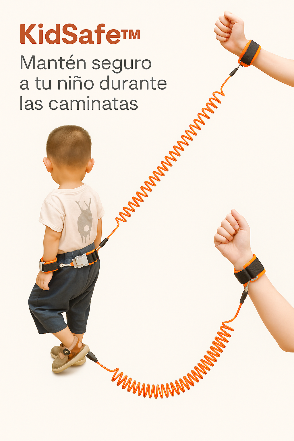 KidSafe™ Correa de Seguridad Infantil con Arnés de Muñeca (30% OFF)