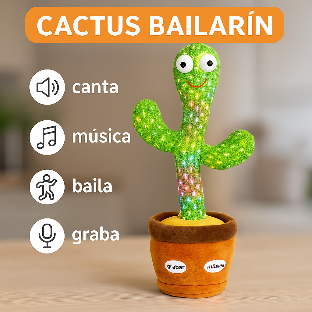 🌵 Cactus Bailarín™ – Juega, canta y baila sin pantallas