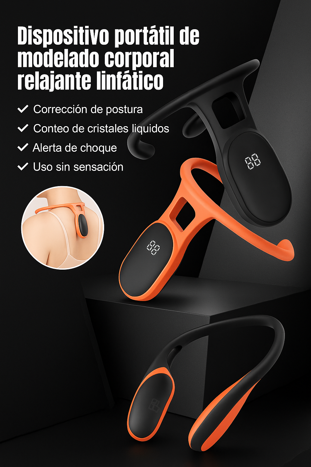 🧘‍♂️ PostureRelax™ – Corrector Inteligente con Masaje Ultrasónico