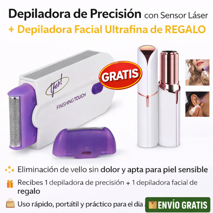 Depiladora con Sensor Láser + Depiladora Facial Ultrafina de REGALO