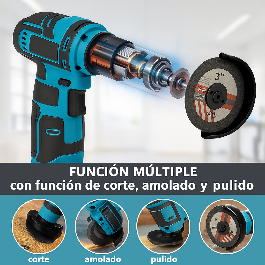 PowerGrind™ 12V – Amoladora Inalámbrica + 2 Baterías Gratis (30% OFF)
