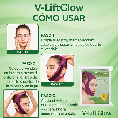 V-liftGlow - Faja Facial saca papada, transforma tu rostro sin cirugías + REGALO GRATIS