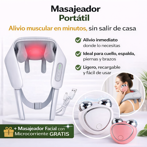 Masajeador Portátil – Alivio muscular en minutos, sin salir de casa