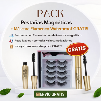 Pestañas Magnéticas + Máscara Flamenco Waterproof GRATIS