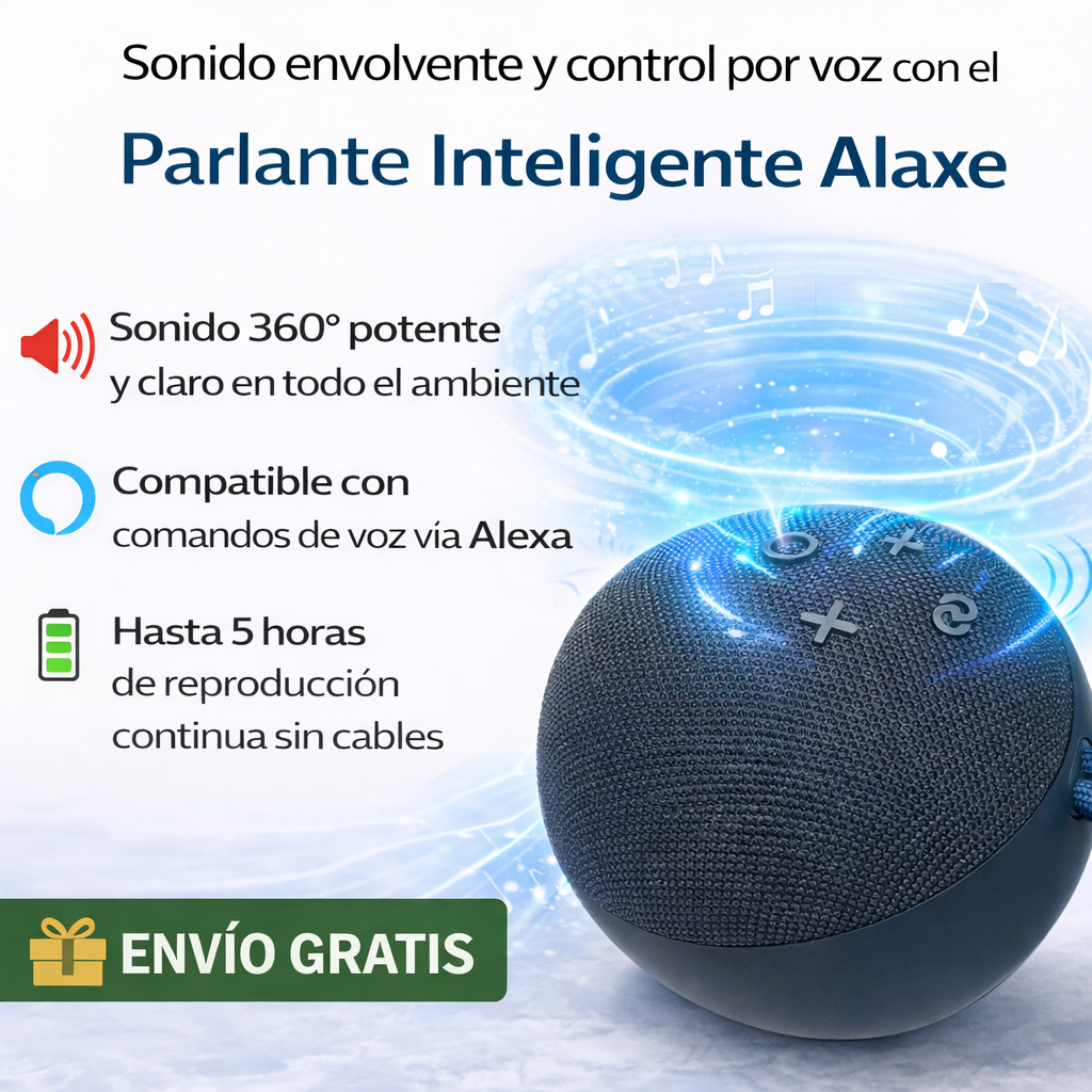 Sonido envolvente y control por voz con el Parlante Inteligente Alaxe
