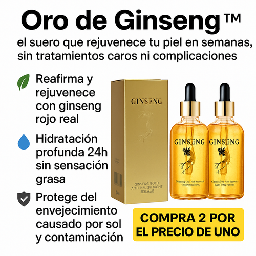 Oro de Ginseng™: el suero que rejuvenece tu piel en semanas, sin tratamientos caros ni complicaciones.