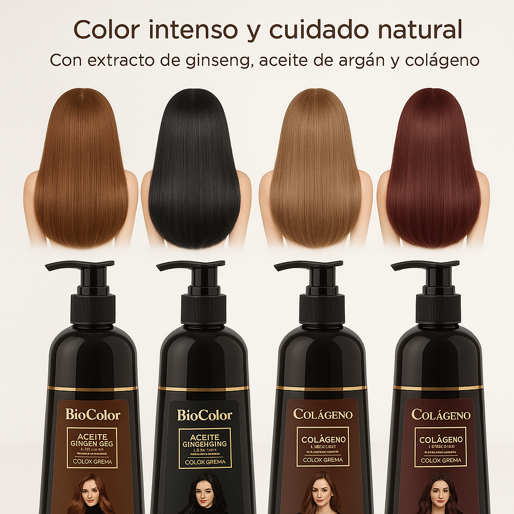 BioColor™ Shampoo Cubre Canas – Natural, Rápido y Efectivo (30% OFF)