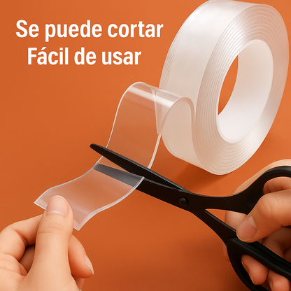 Cinta Doble Contacto Reutilizable™ – 2x1 Súper Adherente y Lavable