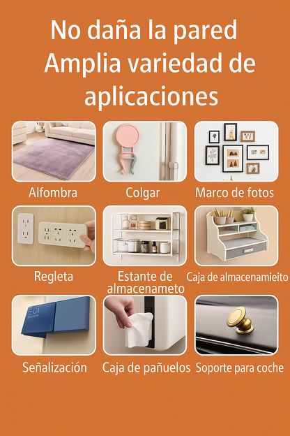 Cinta Doble Contacto Reutilizable™ – 2x1 Súper Adherente y Lavable