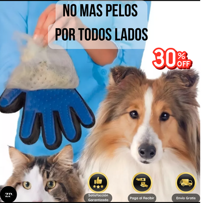 Guante Cepillo Quita Pelos para Mascotas