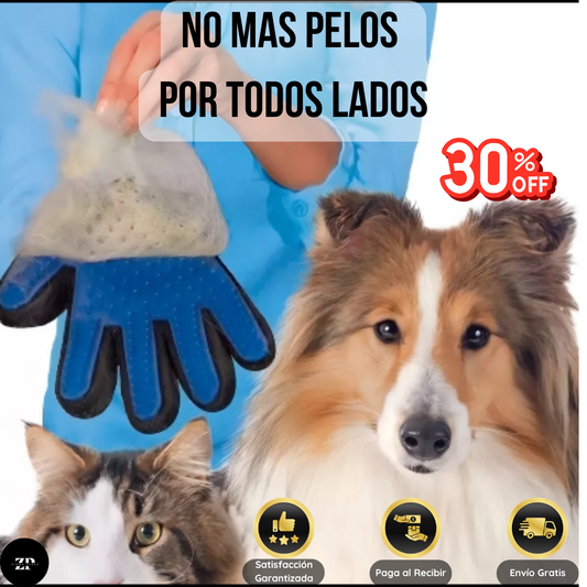 Guante Cepillo Quita Pelos para Mascotas