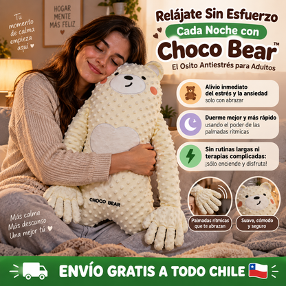Relájate Sin Esfuerzo Cada Noche con Choco Bear™ – El Osito Antiestrés para todos