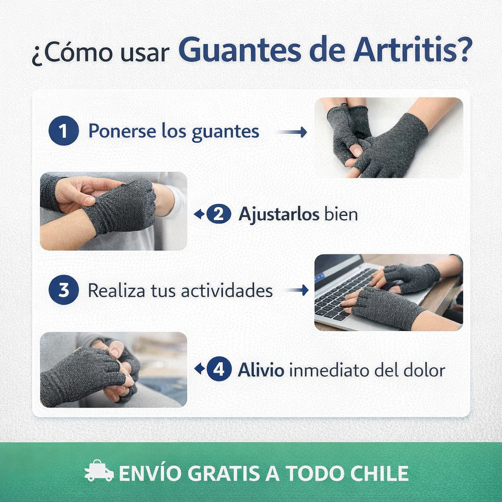 Combo Guante Artritis + Parche, para manos y articulaciones - Alivia el dolor