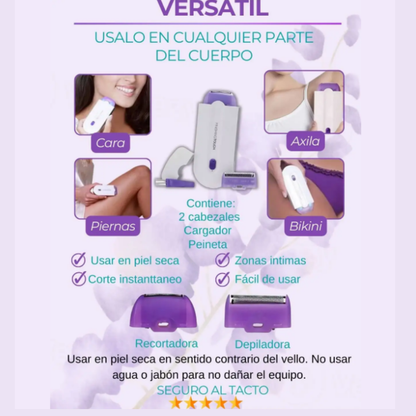 Depiladora con Sensor Láser + Depiladora Facial Ultrafina de REGALO