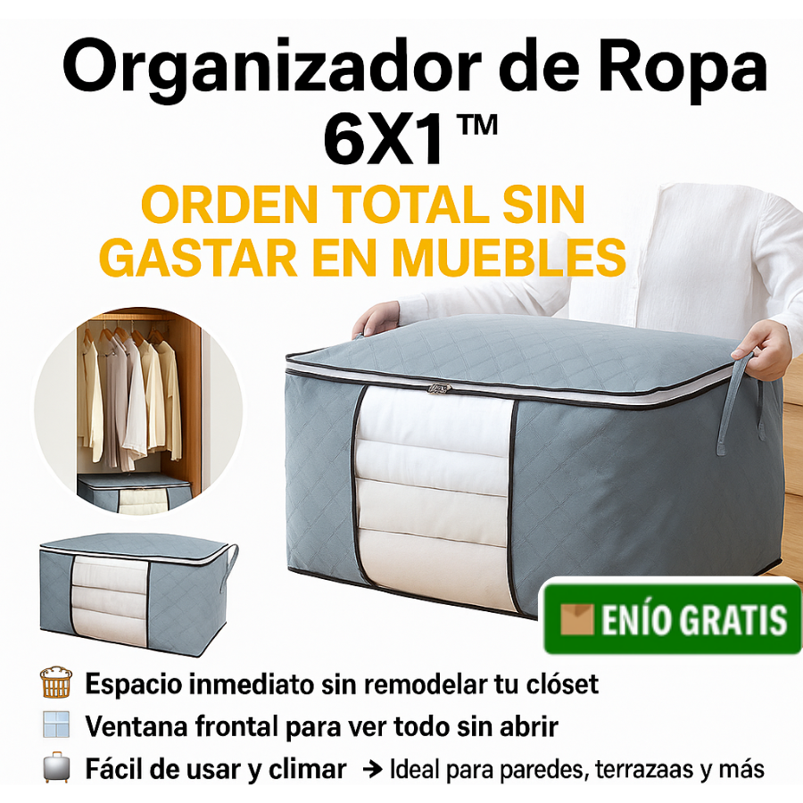 Organizador de Ropa X6™ – Orden total sin gastar en muebles