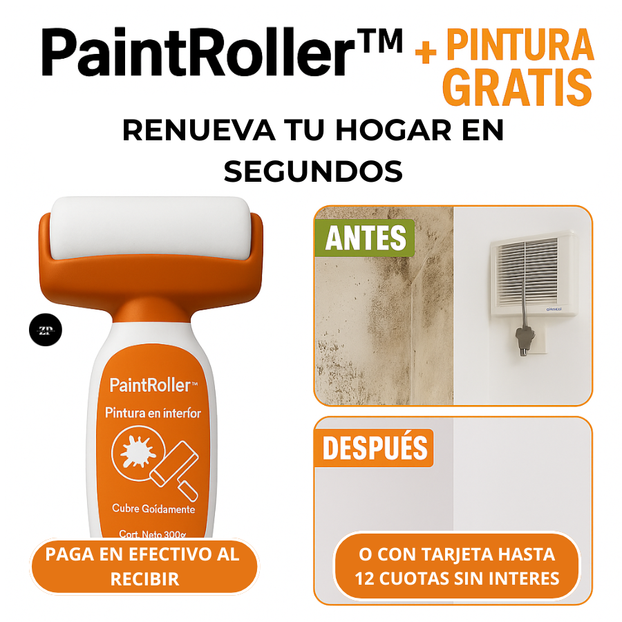 PaintRoller™ + Pintura GRATIS – Renueva tu hogar en segundos