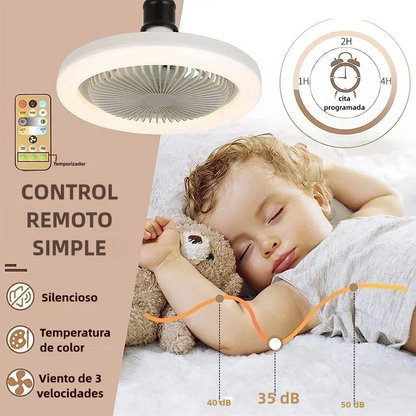 🌬 Lámpara Led Ventilador Inteligente (30% OFF) 🧊