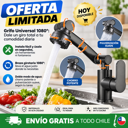 Grifo Lavado Rotación 360 Multifuncional