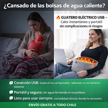 🔥 Mini Guatero Eléctrico™ | Alivio Rápido para Cólicos, Espalda y Frío