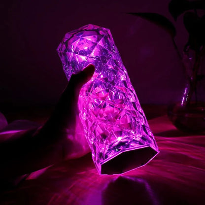 🎁Lampara de Cristal efecto ROSA (30% OFF) 🌹