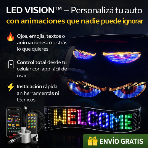 LED VISION™ – Personalizá tu auto con animaciones que nadie puede ignorar