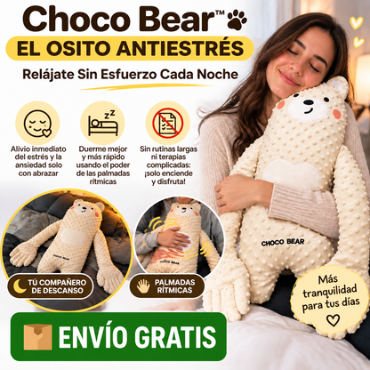 Relájate Sin Esfuerzo Cada Noche con Choco Bear™ – El Osito Antiestrés para todos