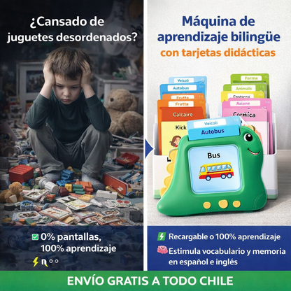 MÁQUINA DE APRENDIZAJE BILINGÜE CON TARJETAS DIDÁCTICAS
