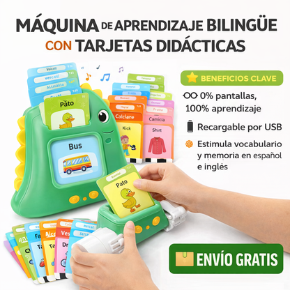 MÁQUINA DE APRENDIZAJE BILINGÜE CON TARJETAS DIDÁCTICAS