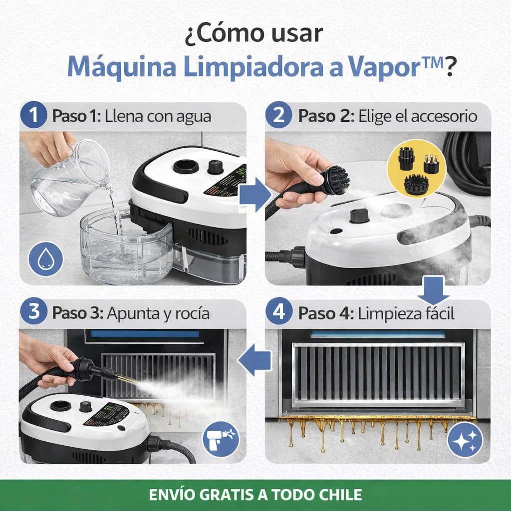 Limpiador A Vapor Presion 2500w Portatil