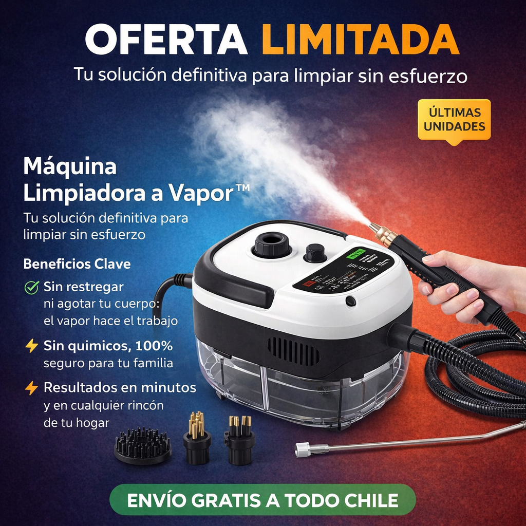 Limpiador A Vapor Presion 2500w Portatil