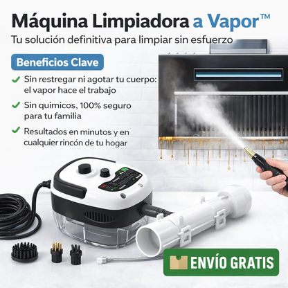 Limpiador A Vapor Presion 2500w Portatil
