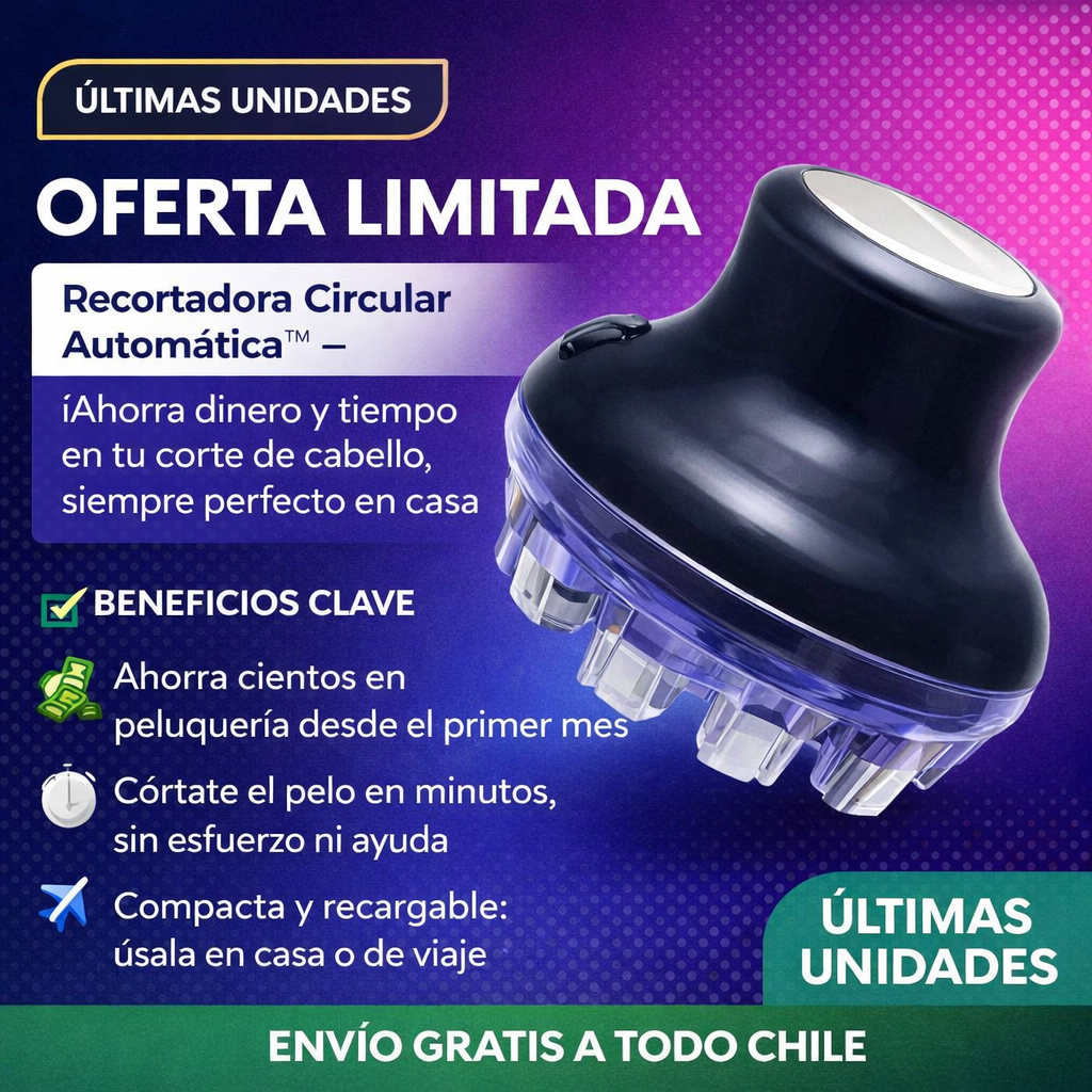 Recortadora Circular Automática™ – Ahorra dinero y tiempo en tu corte de cabello
