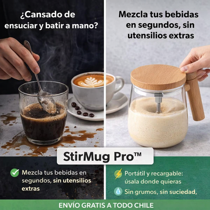 StirMug Pro™ – Mezcla en segundos ☕⚡ +50 Recetas estilo Starbucks 🎁