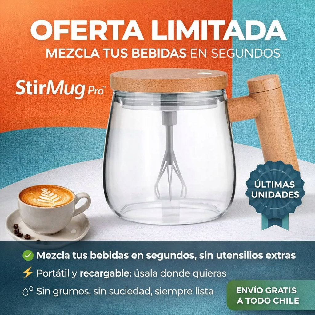 StirMug Pro™ – Mezcla en segundos ☕⚡ +50 Recetas estilo Starbucks 🎁