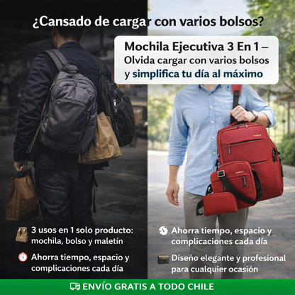 Mochila Ejecutiva 3 en 1 - PROMOCION SOLO POR HOY