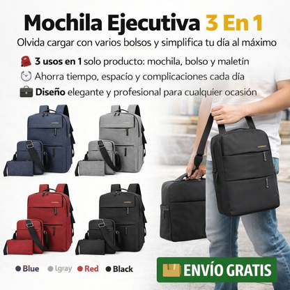 Mochila Ejecutiva 3 en 1 - PROMOCION SOLO POR HOY