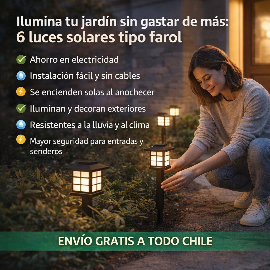 4X2 Iluminación solar para tu jardín: Luz, elegancia y cero gasto extra