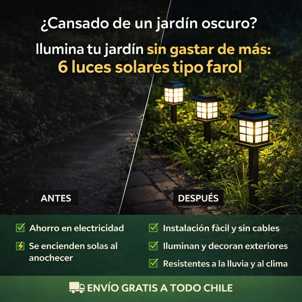 4X2 Iluminación solar para tu jardín: Luz, elegancia y cero gasto extra