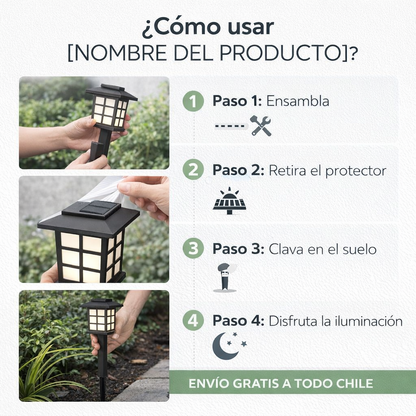 4X2 Iluminación solar para tu jardín: Luz, elegancia y cero gasto extra