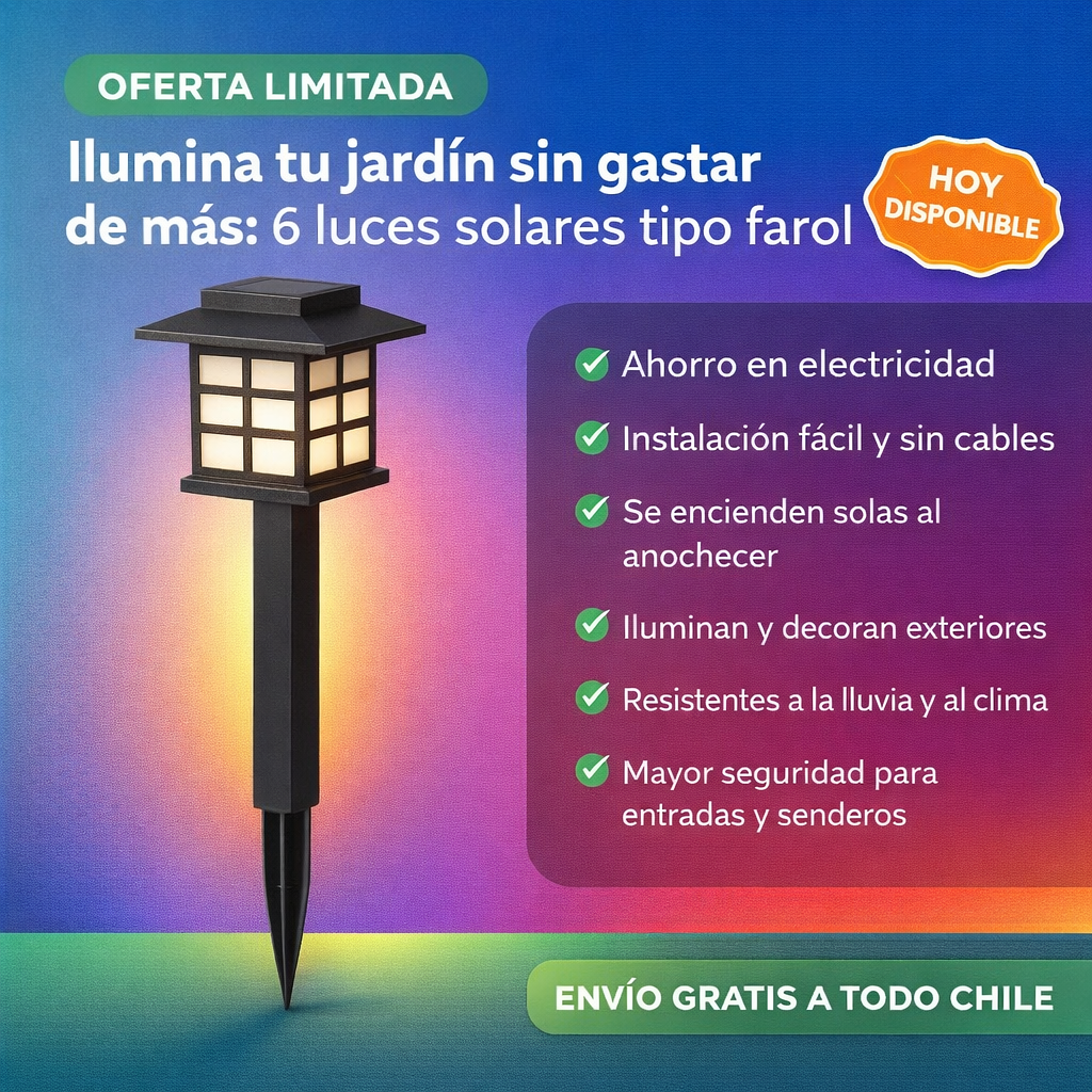 4X2 Iluminación solar para tu jardín: Luz, elegancia y cero gasto extra