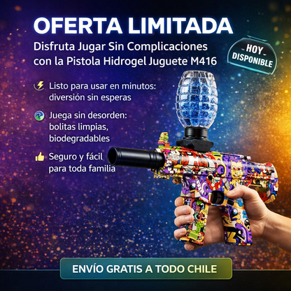 Pistola Hidrogel M416 -  Disfruta Jugar en Familia