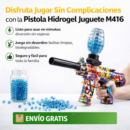 Pistola Hidrogel M416 -  Disfruta Jugar en Familia