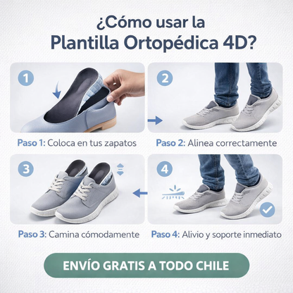 Plantilla Ortopédica 4D! Solución real para fascitis plantar y cansancio diario – Oferta 2x1 exclusiva.