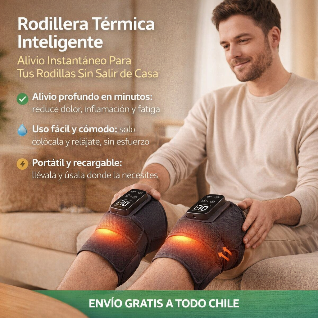 🏆 Rodillera Térmica Inteligente: Alivio Instantáneo Para Tus Rodillas Sin Salir de Casa