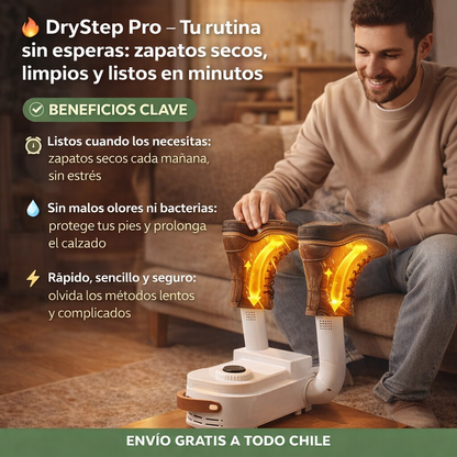 DryStep Pro – Tu rutina sin esperas: zapatos secos, limpios y listos en minutos