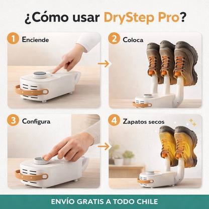 DryStep Pro – Tu rutina sin esperas: zapatos secos, limpios y listos en minutos